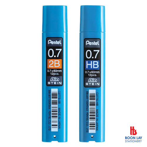 PENTEL Ain Stein Pencil Lead 0.7mm - Tube of 12's (C277S)