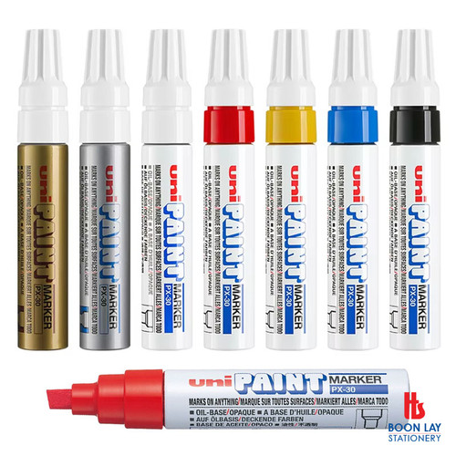 UNI Paint Marker Bold Chisel Tip - Box of 6's (PX30)