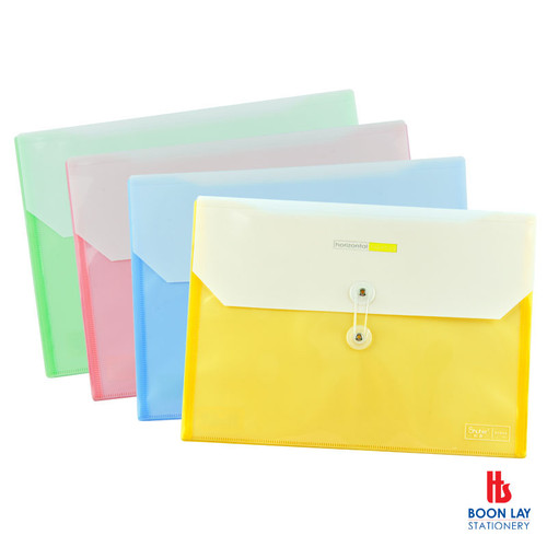 Plastic File Folder with String & Button A4 (S217)