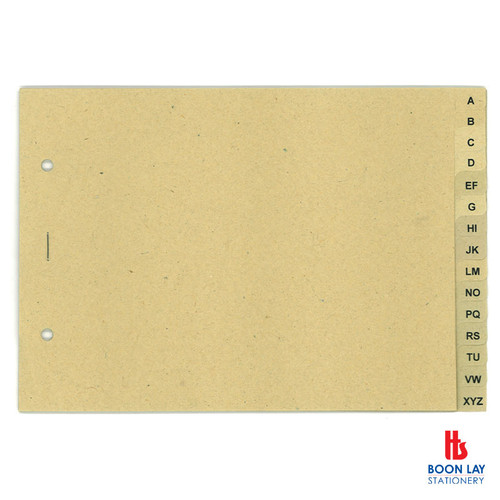 Paper Index A-Z A5 Brown - Pack of 25's (AZBR)
