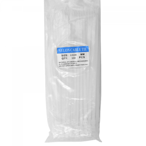 Nylon Cable Tie 5x450mm 18" - White (Pack of 100's)