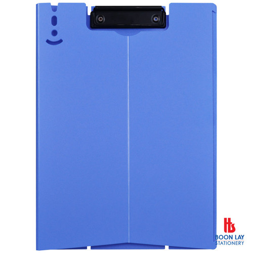 Foldling Lay Open Translucent Clip Board - Blue (ZS808BL)