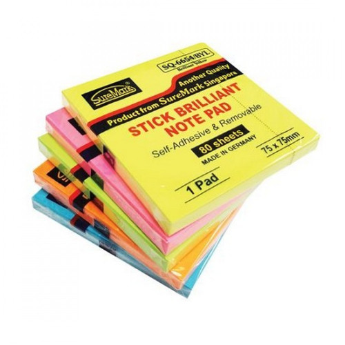 SUREMARK Stick Note Pad 75x75mm (SQ6654B)