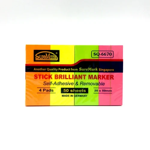 SUREMARK Stick Brilliant Note Pad 20x50mm (SQ6670)