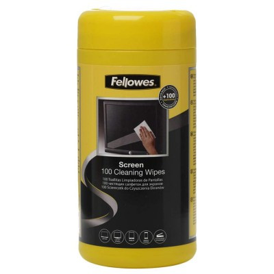 Fellowes Screen Cleaning Wipes - Tube of 100's (99703)