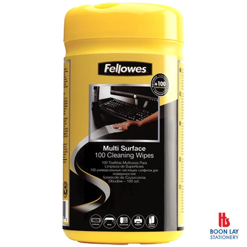 Fellowes Surface Cleaning Wipes - Tube of 100's (99715)