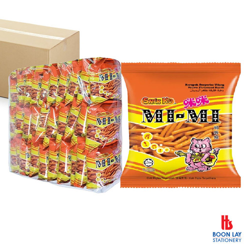 SNEK KU Mimi Prawn Flavoured Snack 16g x 30's - Box of 6 Bags