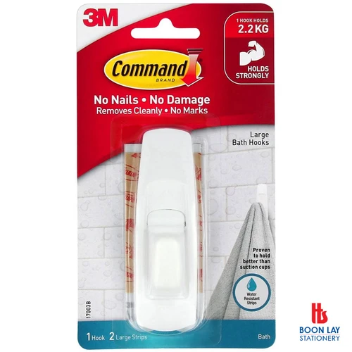 3M Command Large Bath Hooks (17003B)