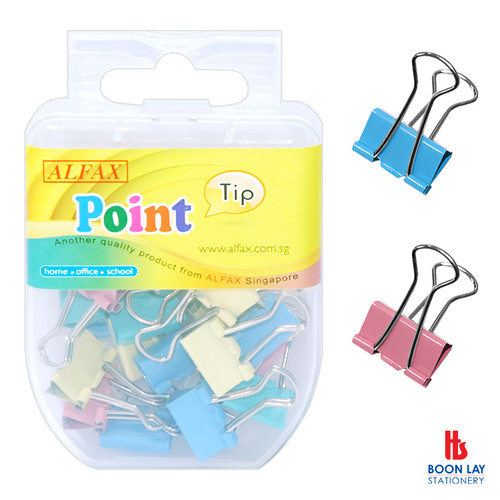 ALFAX Color Binder Clip 15mm - Box of 20's (PT639)