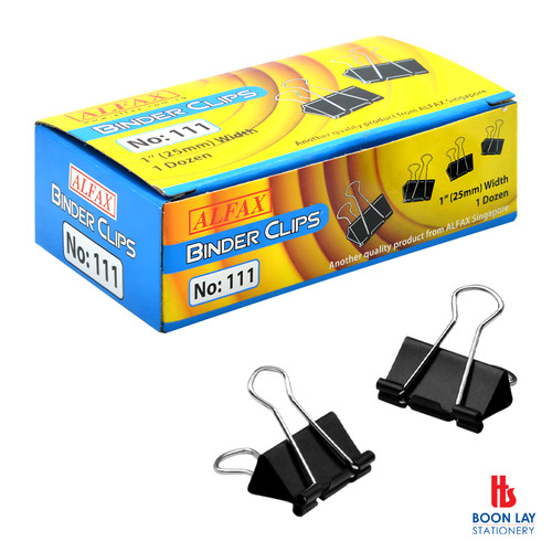 ALFAX Binder Clip 25mm - Box of 12's (111)