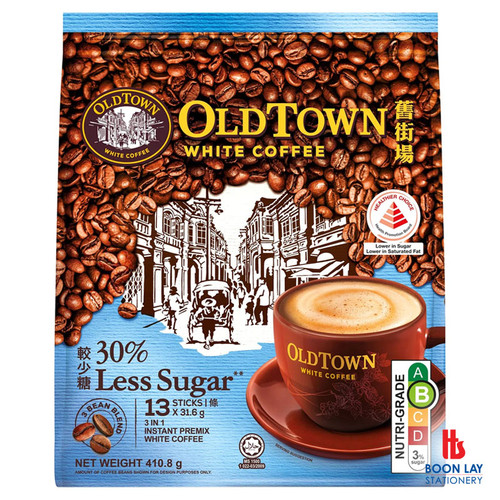 OLD TOWN 3-in-1 White Coffee - Less Sugar 31.6g x 13's