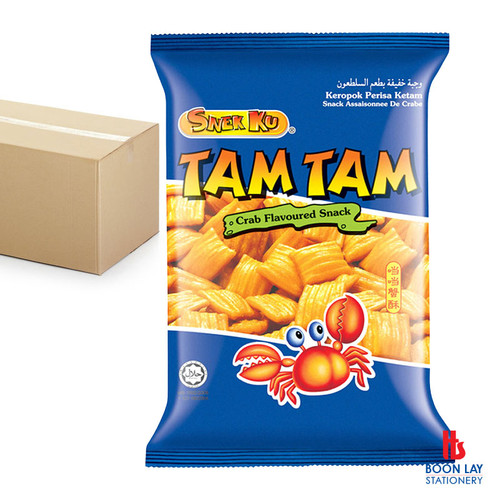 SNEK KU Tam Tam Flavoured Snack - Crab 70g x 24's