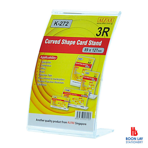 ALFAX Curved Shape Card Stand 89x127mm 3R (K272V)