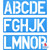 Alphabet Stencil Ruler 100mm - Pack of 8's (40000)