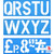Alphabet Stencil Ruler 100mm - Pack of 8's (40000)
