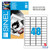 SINEL Polyester Silver Label 45.7x21.2mm - Pack of 20's (19103)