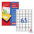 DECADRY White Labels 38x21.2mm - Box of 100's (DLW1745)