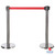 Retractable Queue Stand with Silver Base & Red Belt - Set of 2's