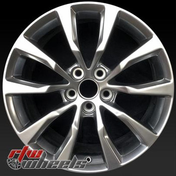 19x8.5" Cadillac CTS oem wheels for sale 2015-2017. Polished finish stock rims 97240 completely reconditioned to Like New and sold with Sturctural warranty.