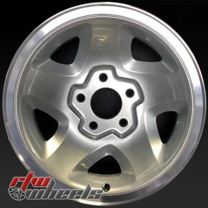 Chevy Pickup wheels for sale 1994-2000. 15" Silver Machined Lip rims 5028
