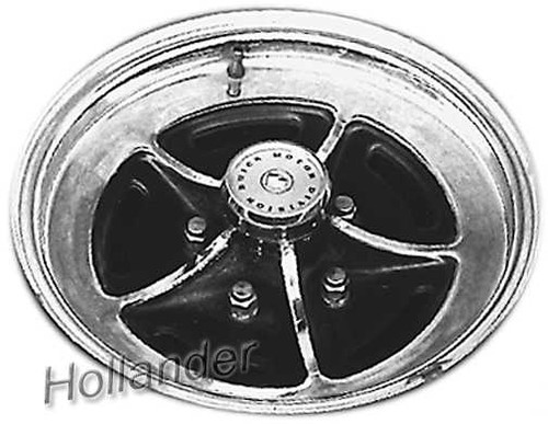 1971 Buick 15" OEM Wheel Rim - Chrome Black