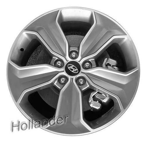 2013-2016 Hyundai Santa 18" OEM Wheel Rim - Machined Charcoal