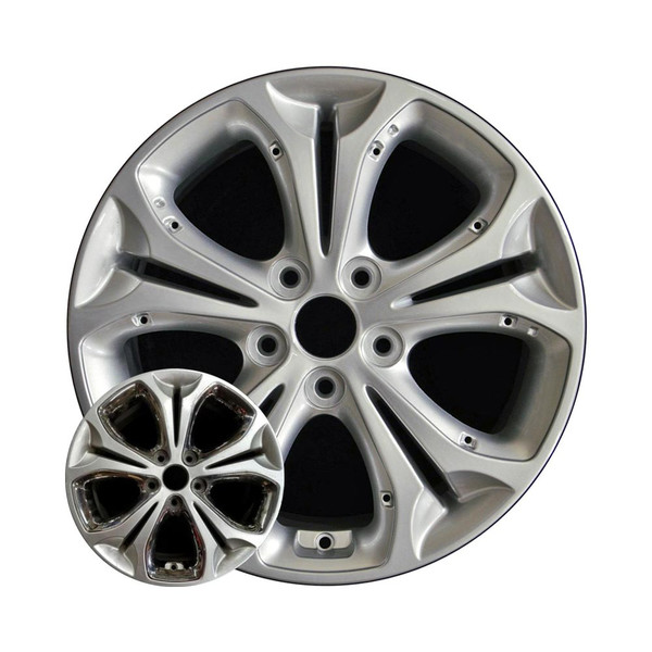 17x7" Silver factory replacement wheel for Hyundai Elantra replica rim 70838
