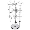 Countertop Medium Duty Adjustable Three Tier Spinner Display Stand, Silver