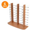 Tabletop Wood Eyewear Display Rack - Triple Towers (6-Pack)