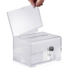 Clear Suggestion/Business/Card Drawing Box with Sign and Lock (Case Pack)