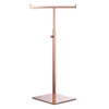 Countertop Jewelry/Scarf/Handbag T-Bar Display Stand with Adjustable Height – Rose Gold CR313G