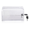 Polmart Clear Suggestion/Business Card/Drawing Box with Lock - Round Top (Case Pack)