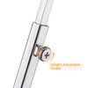 Countertop Adjustable Double Arm Handbag & Purse Display Stand with Crescent Handles – Silver CM313