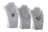 Necklace Bust – Gray Velvet (Case-Pack)