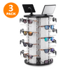 Countertop 360° Rotating Sunglasses Display Rack with Mirror (40-Pair Capacity), 3 -Pack