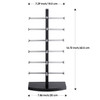 Polmart Countertop Black Wood Eyewear Display Rack - Single Towers (20-Pack)