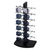 Polmart Countertop Black Wood Eyewear Display Rack - Single Towers (20-Pack)