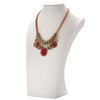 Polmart Necklace Bust - White Leatherette (Case-Pack)