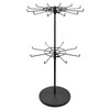 Countertop Heavy Duty Adjustable Two Tier Spinner Display Stand, Black