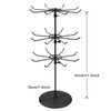 Countertop Medium Duty Adjustable Three Tier Spinner Display Stand, Black