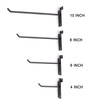 Heavy Duty Slatwall Panel Hooks, Black - 96 Pack