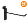 Heavy Duty Slatwall Panel Hooks, Black - 96 Pack