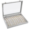 Jewelry Case, Gray Velvet (12 Pack)