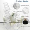Brochure & Literature Display Rack – 4 Pockets, White