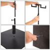 Countertop Jewelry/Scarf/Handbag 2 Arm Display Stand with Adjustable Height – Black CH213BL