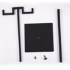 Countertop Jewelry/Scarf/Handbag 2 Arm Display Stand with Adjustable Height – Black CH213BL
