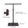 Countertop Jewelry/Scarf/Handbag T-Bar Display Stand with Adjustable Height – Black CR313BL