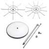 Countertop Heavy Duty Adjustable Two Tier Spinner Display Stand, Silver CE201