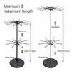 Countertop Heavy Duty Adjustable Two Tier Spinner Display Stand, Black CE201BL