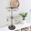 Countertop Heavy Duty Adjustable Two Tier Spinner Display Stand, Black CE201BL